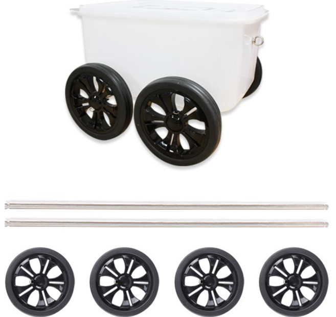 아이템코리아 해루질용 스텐봉2p 해루질 20cm 세트 4p 조과통 장비 + 바퀴 용품 이동식가저가유, 조과바퀴4p+스텐봉2p, 1개