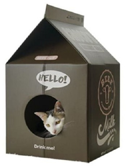 미스펫 우유팩 하우스 스크레쳐 (초코우유) 스크래쳐 발톱 고양이집