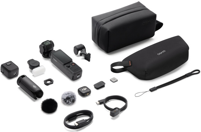 DJI OSMO POCKET 4標準/全能套裝 三軸穩定高畫質攝影 輕巧便攜記錄生活, 黑色, Osmo Pocket 4全能套裝