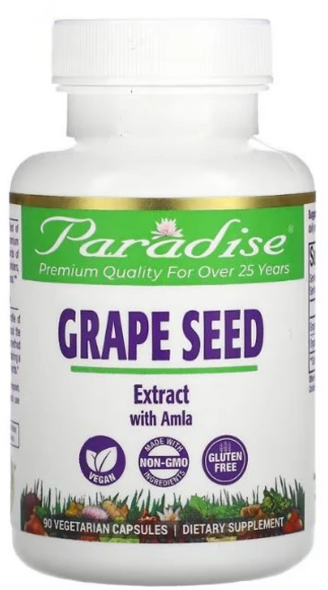 파라다이스허브즈 액티빈 그레이프 씨드 추출물 베지테리안 캡슐, 1개, 90정 - 쿠팡