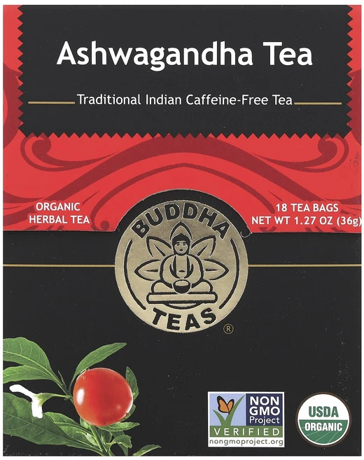 Buddha Teas 유기농 허브차 아슈와간다 티백 18개 36g(1.27oz), BuddhaTeas유기농허브차아슈와간다티백18개36g1, 1개 - 쿠팡