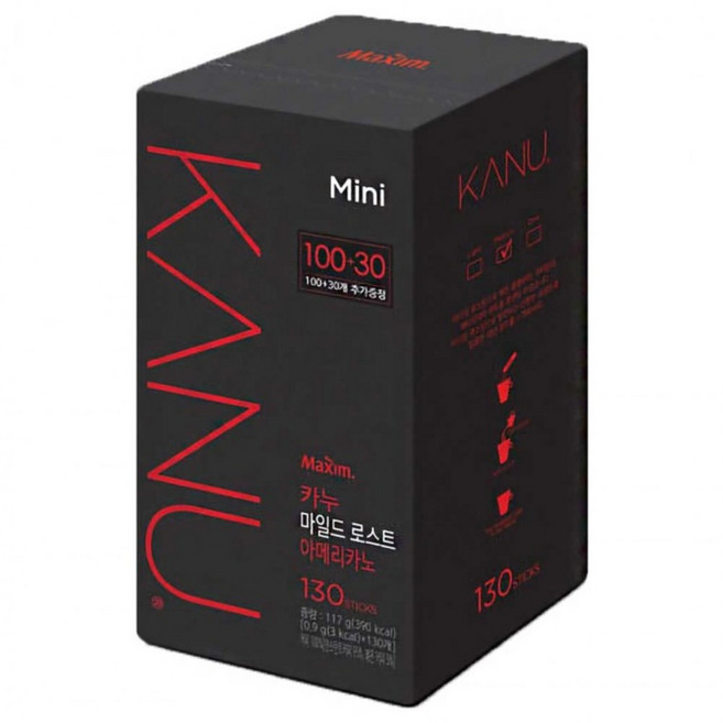 카누 미니 마일드 로스트 130T(100T+30T)moa, 본상품, 900mg, 1개, 130개입