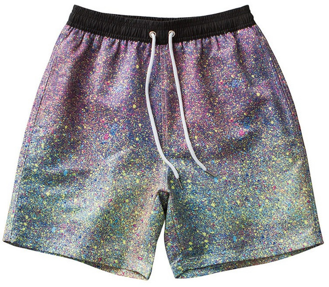 男士速乾沙灘褲 漸變印花 寬鬆大碼四分 可下水溫泉海邊