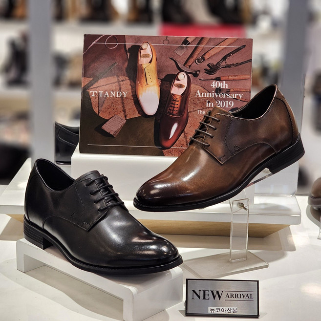 미셸 by 탠디 심플 소가죽 남성 키높이 구두(6CM굽)42SH0001