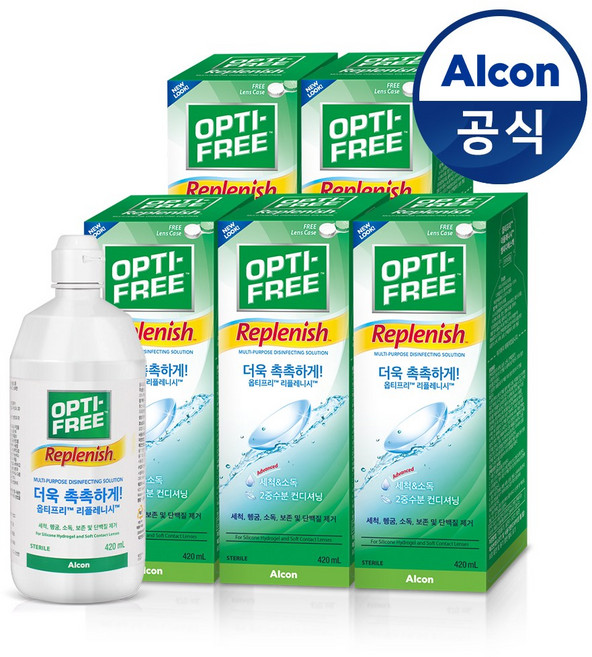 옵티프리 리플레니시 420ml x5개, 5개