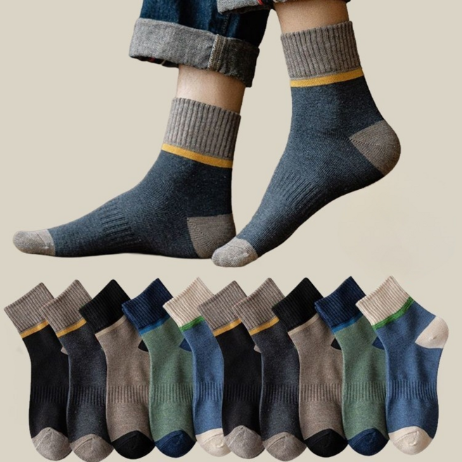 AOKOWN 남자 중목양말 패션 남성양말 10켤레 세트