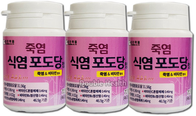 일진약품 죽염 식염포도당 정 70정 비타민함유, 3개