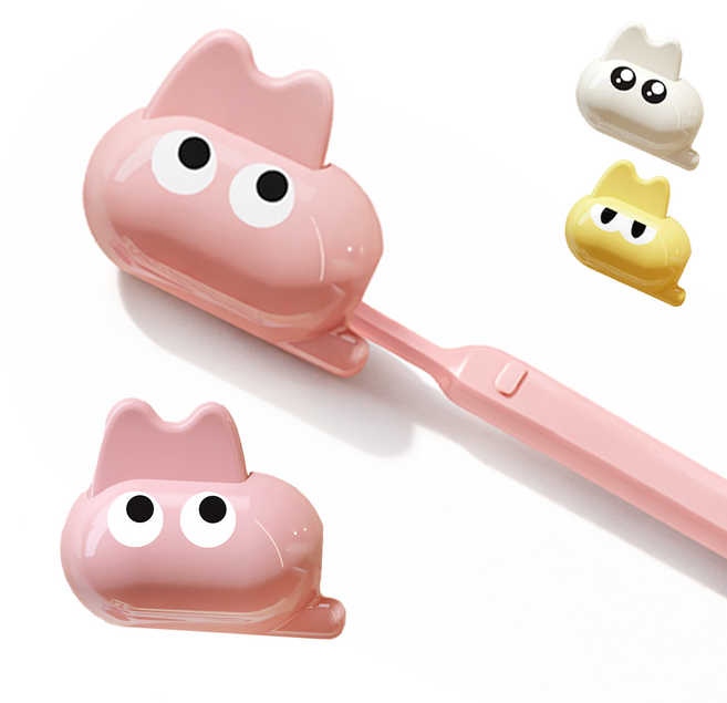 여행용 휴대용 칫솔 보호 커버 캡 위생 케이스, 핑크, 1개