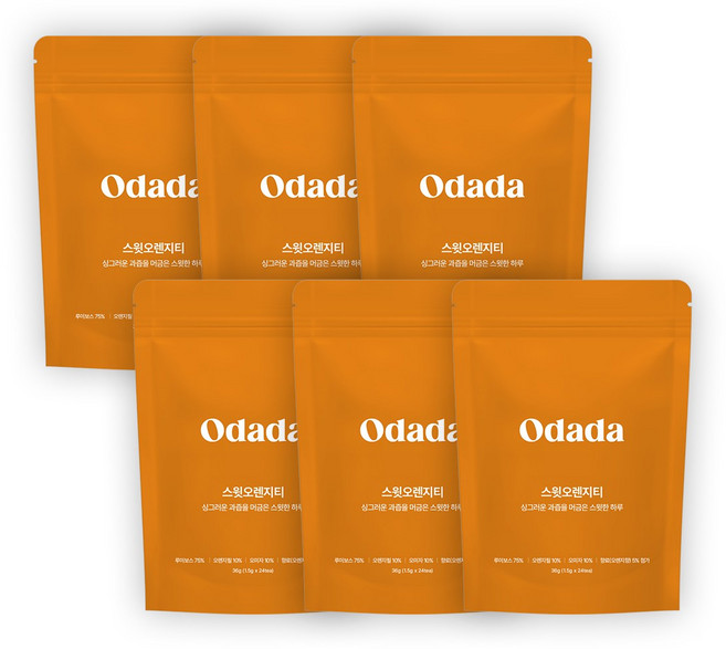 [공식몰] 오다다 스윗오렌지티 대용량 /루이보스 오렌지티 임산부 선물 티백, 6개, 24개입, 1.5g