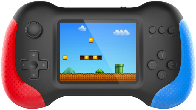 뉴타입 X9M 레트로 게임기 666개 게임 휴대용 크리에이티브 미니 게임기, 블랙-단독 게임기