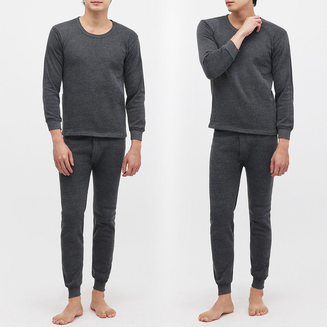 엘쏘 남성용 빅사이즈 발열 극세사 내복 상하의 1+1