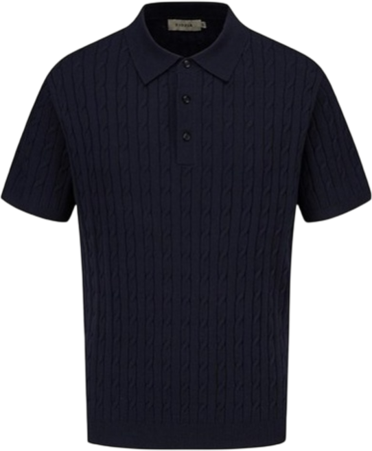 지오지아 남성용 미라쿨 케이블 티에리 반팔 니트 AEF2ET1102