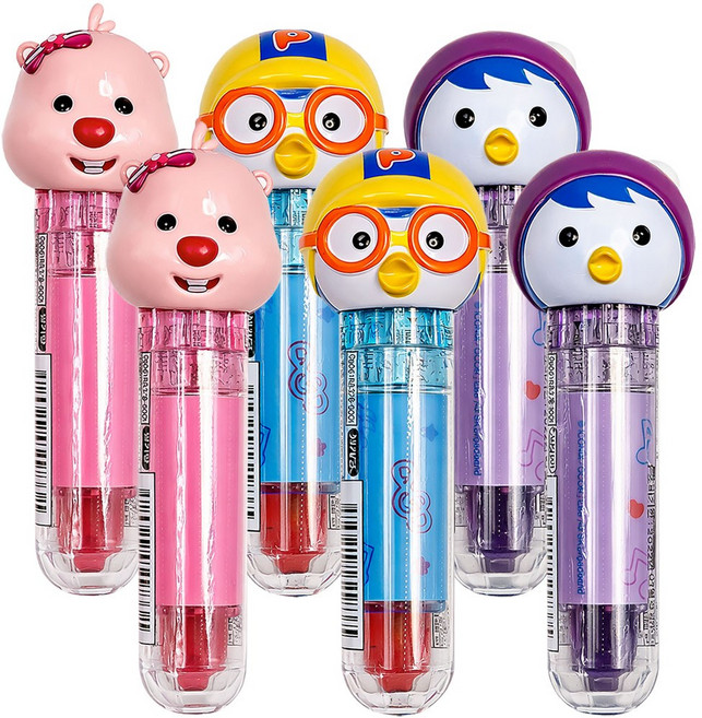 뽀로로 립스틱모양 캔디, 6개, 5g