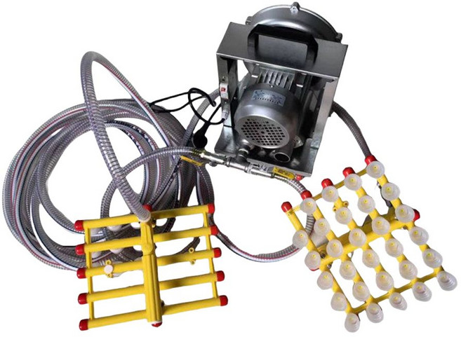 계란 흡착기 운반기 진공 달걀 흡입기 리프터 계란알 양계장 빨판, 펌프 1개 흡입 컵 20개 핸들 1개