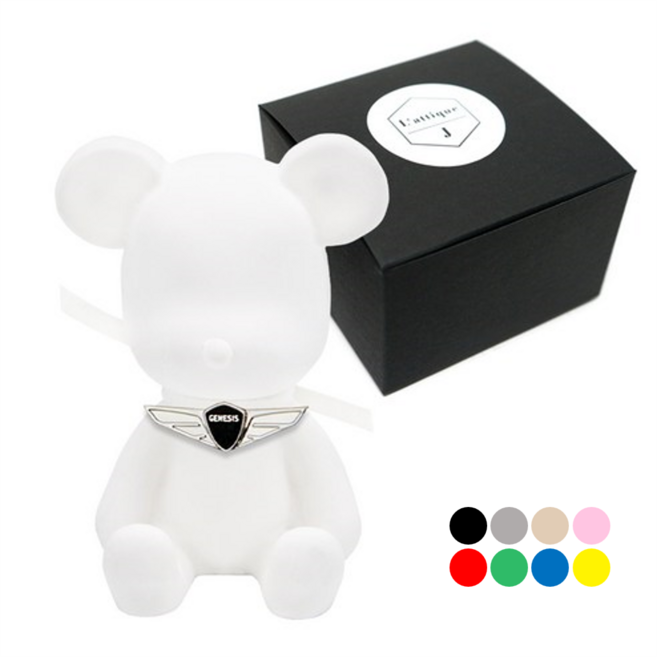 라띠크제이 차량용방향제 석고방향제 제네시스 외 36종, 블랙+베이비파우더, 1세트