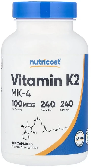 Nutricost 비타민K-2 MK-4 100mcg 240 캡슐, 1개, 240정 - 쿠팡