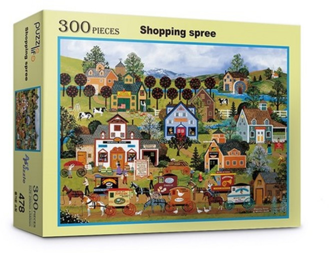직소퍼즐 풍경 명화 즐거운 쇼핑 300피스 PL478, 없음, 1개, 없음