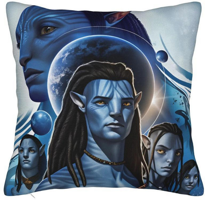 아바타 눈 불과 재 팬 아트 베개 커버 귀엽고 재미있는 케이스 소파 홈 장식 선물, 1개, 색상: 11. 17 / 크기: C. 50*50센티미터