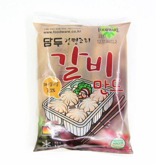 담두 갈비만두 168g 6구 전자렌지용 피씨방 간편식 찜만두 고기 만두, 5개