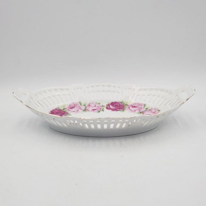 [앤틱] 독일 슈바르첸해머 바바리아 장미 투각 볼 접시 (29cm), 상품1