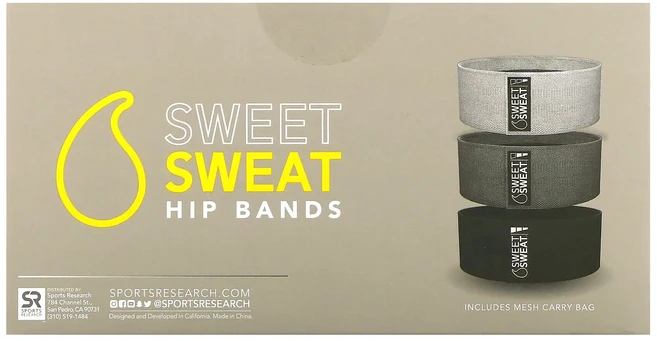지금 곧 품절됩니다 Sports Research Sweet Sweat® 힙 밴드 그레이 밴드 3개 서둘러주시면 감사하겠습니다, SportsResearchSweetSweat힙밴드그레이 - 쿠팡