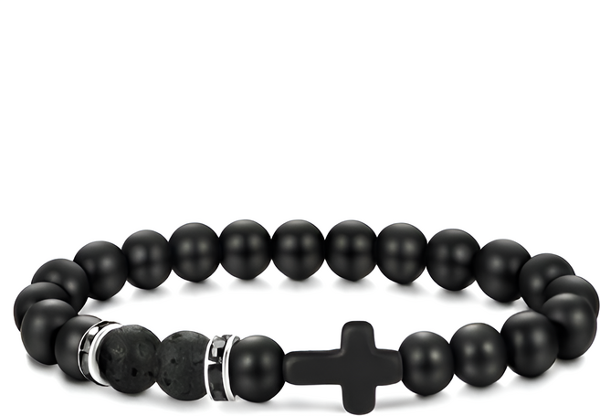 인사이트셀 소원성취 천연석 십자가 묵주 팔찌