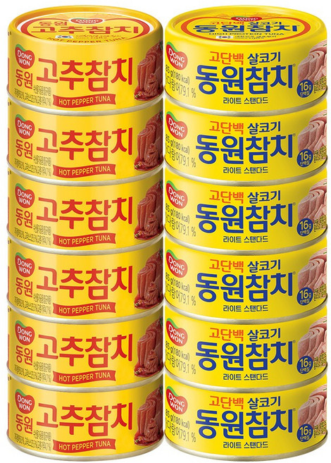 동원 살코기참치85g 6입+고추참치85g 6입, 1세트