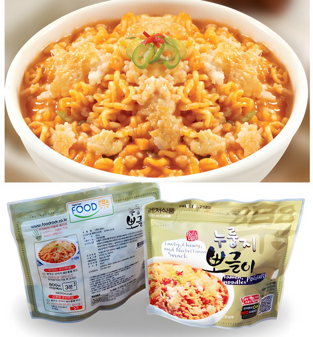 홈엔모어 누릉지 군대 전투식량 뽀글이 비상식량 라면, 6개, 100g