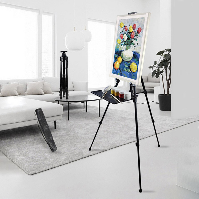 인터바겐 휴대용 접이식 철제 알루미늄 이젤 스틸 스탠드 거치대 받침대