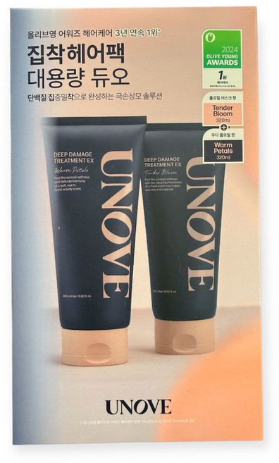 어노브 딥 데미지 헤어 트리트먼트 EX 듀오 텐더블룸향+웜페탈향, 300ml, 2개