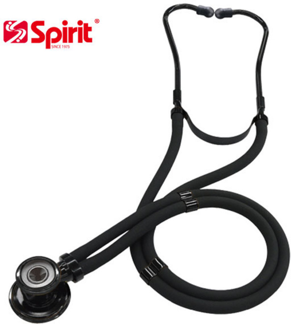스피릿 청진기 투라인 두줄타입 블랙에디션 CK-649C, 1개