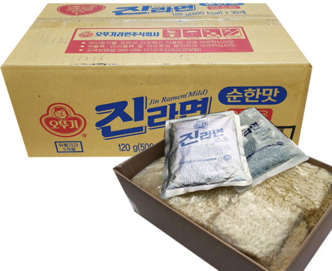 오뚜기 진라면 순한맛 업소용 30개입 1박스 (개별포장X 상세페이지 참고), 1개