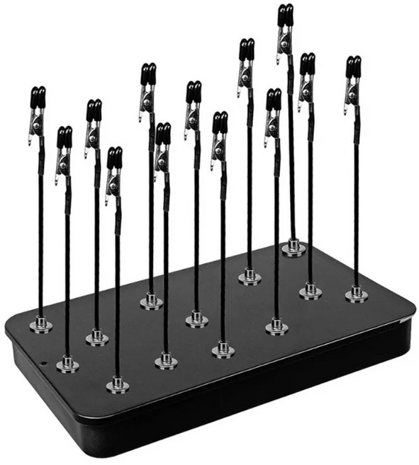 실버카우 프라모델 도색 자석 모델링 집게 스탠드 세트 고무팁, 팁12개+스탠드, 1개