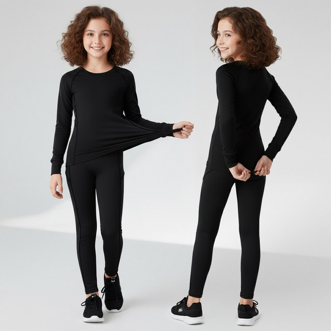 SUB22 기능성 유소년 스포츠 축구 이너웨어 (상의+하의 세트) 키즈 레깅스