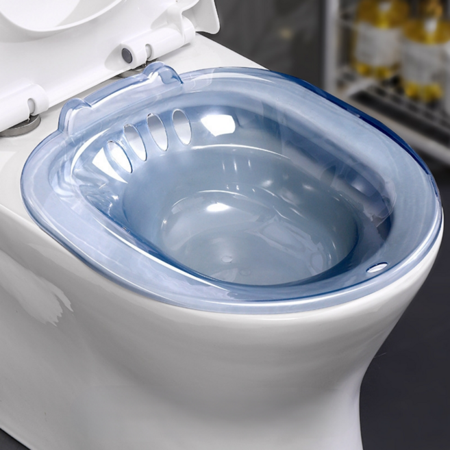 잘샀지 치질 변비 임산부 가정용 변기 좌욕기, 투명한 하늘색, 1개