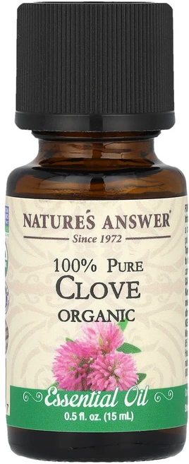Nature's Answer 유기농 에센셜 오일 순도 100% 정향 15ml(0.5fl oz) Answer (네이처스 앤서), 15ml, 1개 - 쿠팡