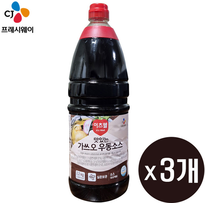 이츠웰 맛있는 가쓰오 우동소스, 2.2kg, 3개