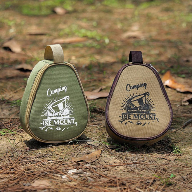 캠핑식기 시에라컵수납 캠핑 파우치 수납가방 접시가방 소품수납 야외 비박, 베이지, 1개