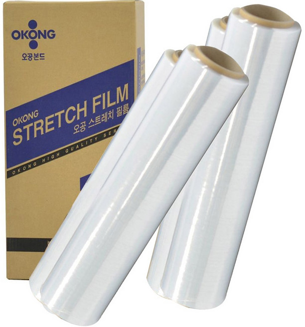 오공 스트레치 필름 20μm x 500mm x 300m, 20T300M, 4개
