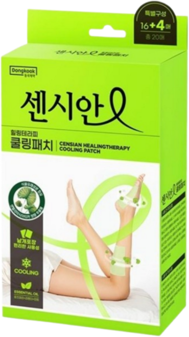 동국제약 센시안 힐링테라피 쿨링패치 20매 2박스 (총 40매), 20개입