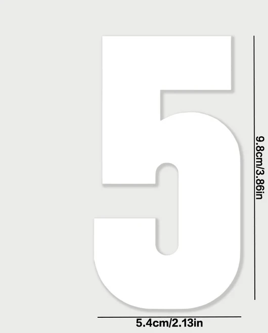 자체 접착 쓰레기통 라벨 Wheelie Bin 번호 스티커 내구성 야외 차고 비바람에 견디는, 18 B5