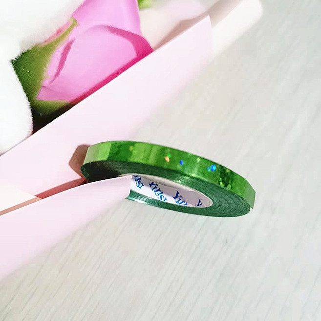 10米雷射彩帶 氣球絲帶 緞帶 派對佈置道具, 綠色, 1個