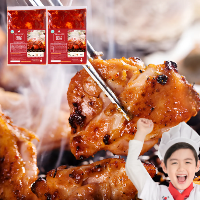 깐부푸드 국내산 춘천 엄마손 숯불 닭갈비 1kg + 1kg 간장 일반 매운 맛선택, 일반맛+매운맛, 2개