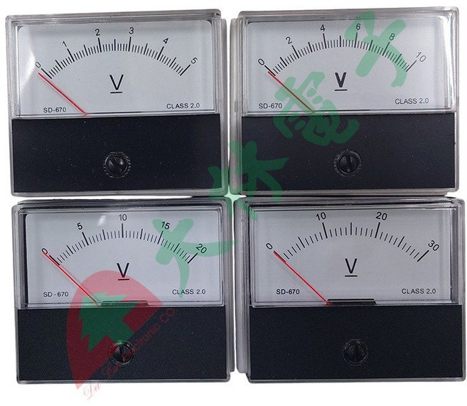 大林電子 指針式DC電壓錶頭 SD-670 10 20 30 40 50 100 500V, 1個, 5V