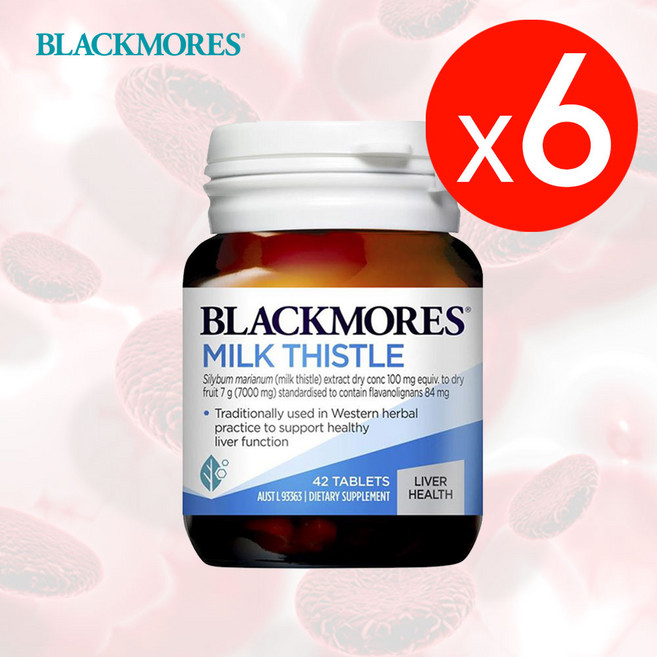 [블랙모어스] 밀크시슬(밀크씨슬) 42정, 6개