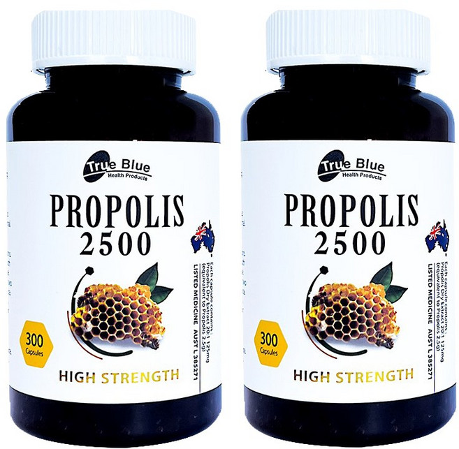 트루블루 호주정품 고함량 프로폴리스 2500 300정, 2개