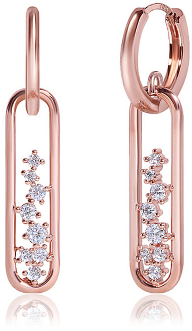 14K G.F 스탈리 드롭 원터치 링 귀걸이 EA2820