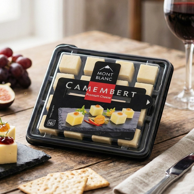 [독일 직수입] 제르미 몽블랑 까망베르 큐브치즈 100g 진한우유맛 까망베르 큐브치즈 홈파티용 간식용, 220g, 5개