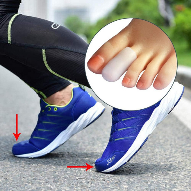 미즈코스 발가락 보호 골무 보호캡 엄지 발톱 튜브, 4개, 막힌형-검지