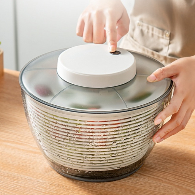 전동야채탈수기 무선 바구니 주방 탈수기 야채, 전자동탈수기 ( 6L ), 1개